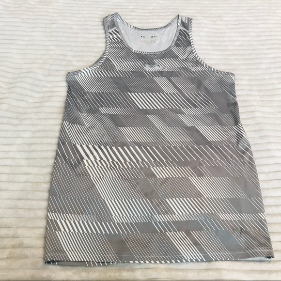Under Armour Gray White perforated Tank Top small - Picture 1 of 4